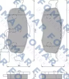 FOMAR FRICTION fo493081 -  Комплект тормозных колодок, дисковый тормоз